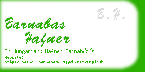 barnabas hafner business card